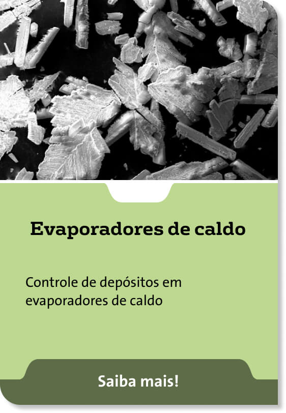 Evaporadores de caldo - Controle de depósitos em evaporadores de caldo - Saiba mais!